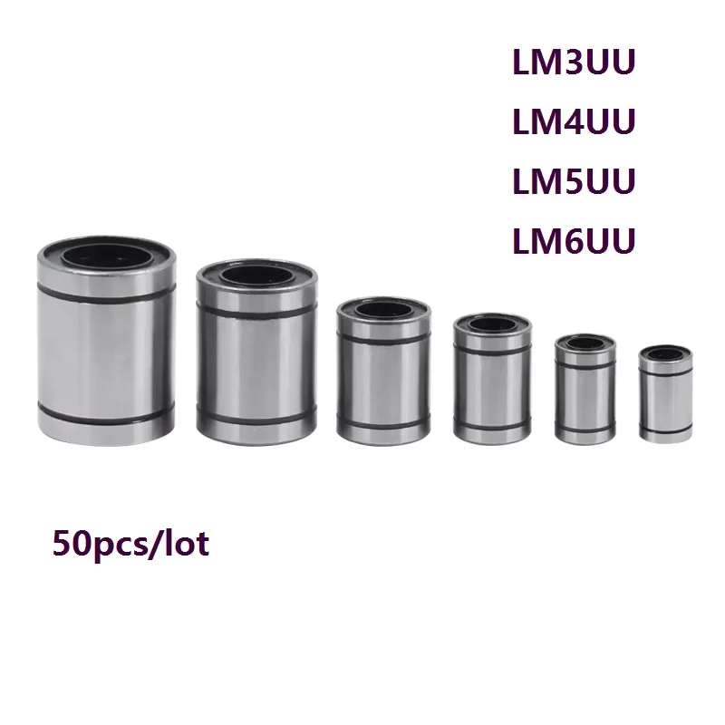 50 шт./лот LM3UU LM4UU LM5UU LM6UU LM3 LM4 LM5 LM6 подшипники линейного перемещения втулки для 3D-принтера детали фрезерного станка с ЧПУ
50 шт./лот LM3UU LM4UU LM5UU LM6UU LM3 LM4 LM5 LM6 подшипники линейного перемещения втулки для 3D-принтера детали фрезерного станка с ЧПУ
