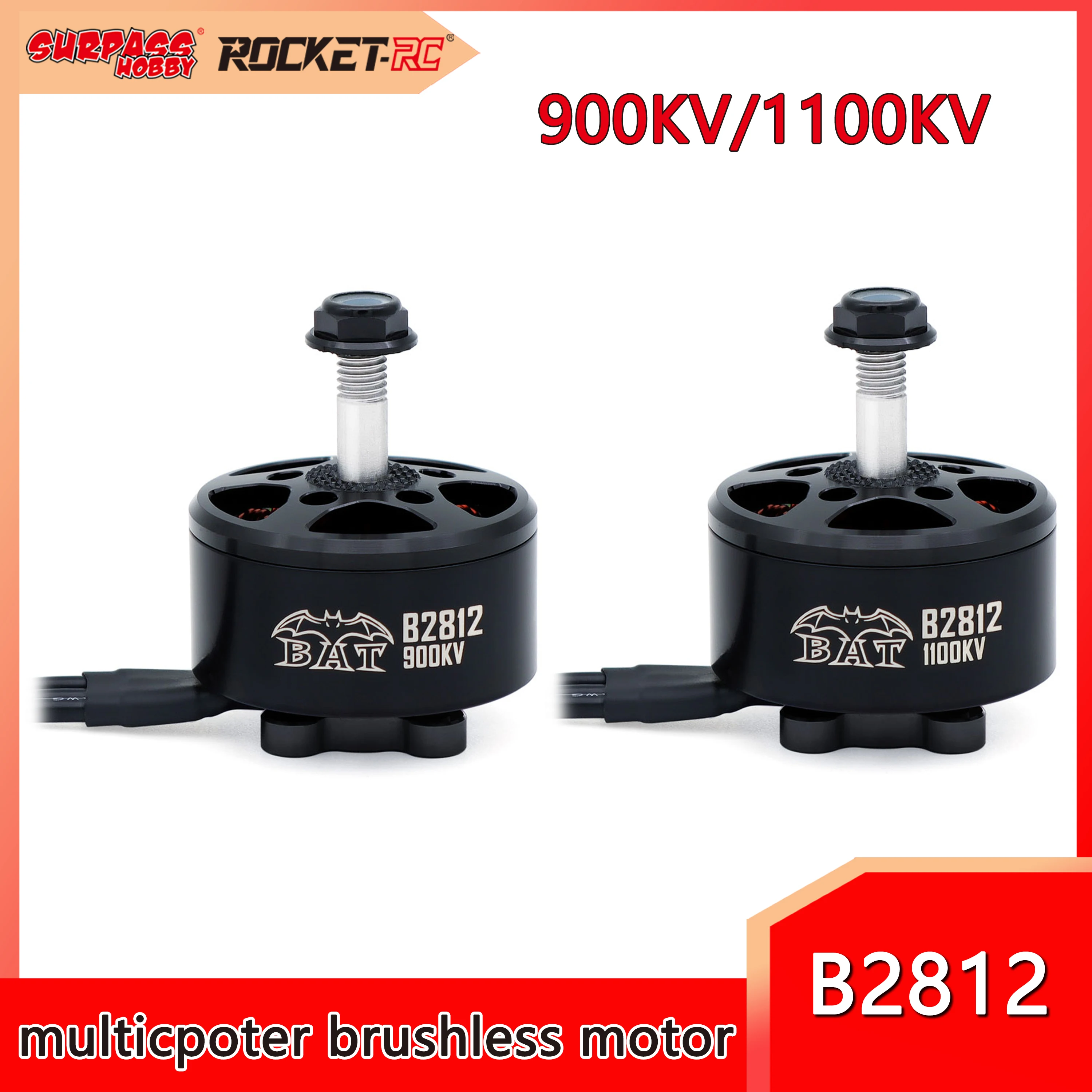 Surpass Hobby BAT 2812 900KV 1100KV Outrunner Multi-axis Brushless RC Motor for FPV Racing Drone Plane 7/8 Inch Frame Quadcopter
Surpass Hobby BAT 2812 900KV 1100KV Outrunner Multi-axis Brushless RC Motor for FPV Racing Drone Plane 7/8 Inch Frame Quadcopter