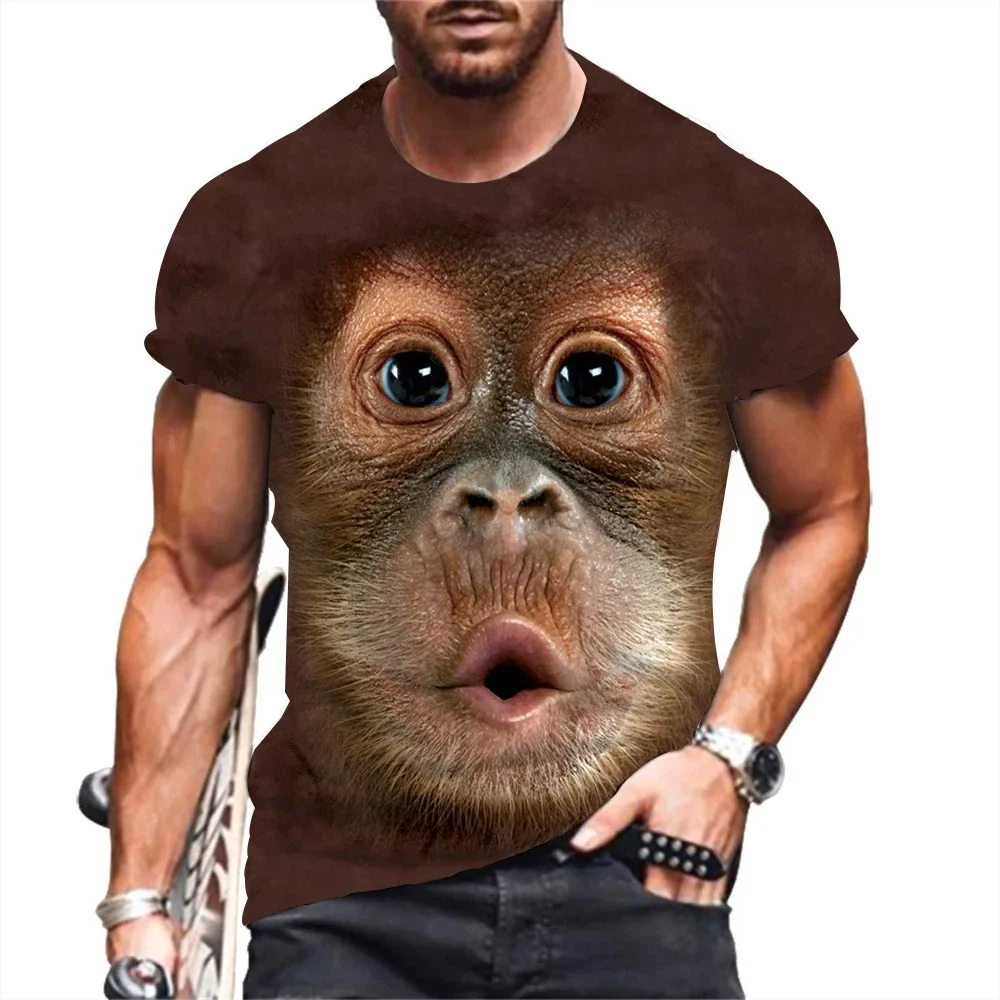 Round 3d Printed Short Sleeve with Exaggerated Gorilla Emojis Fun Street Style Comfortable Summer Men's Top T-shirt
Round 3d Printed Short Sleeve with Exaggerated Gorilla Emojis Fun Street Style Comfortable Summer Men's Top T-shirt