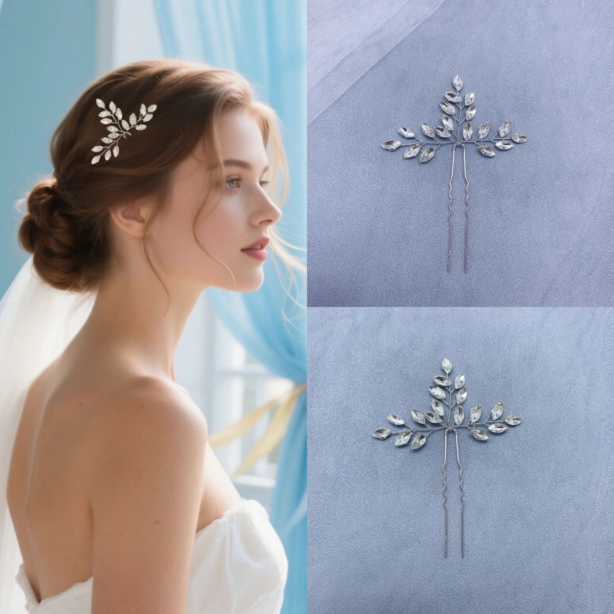 Handmade Fashion Crystal Leaf Hair Clip Hairpin Crystal Flower Hairpin Bridal Wedding Hair Accessories Jewelry Hair Clip Hairpin
Handmade Fashion Crystal Leaf Hair Clip Hairpin Crystal Flower Hairpin Bridal Wedding Hair Accessories Jewelry Hair Clip Hairpin