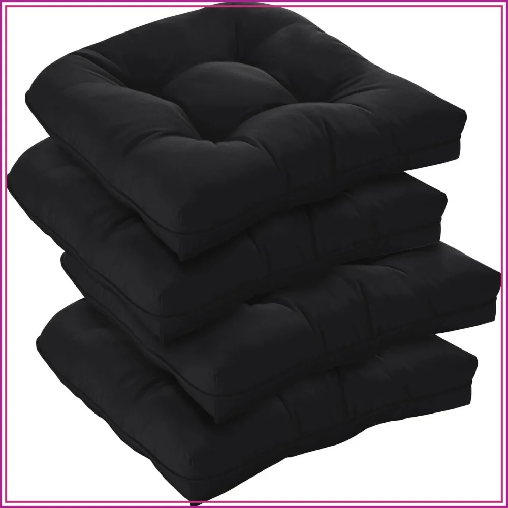 Outdoor Chair Cushions Set of 4 for Patio Furniture, Water Resistant Tufted Overstuffed, 19"x19"x5"
Outdoor Chair Cushions Set of 4 for Patio Furniture, Water Resistant Tufted Overstuffed, 19"x19"x5"