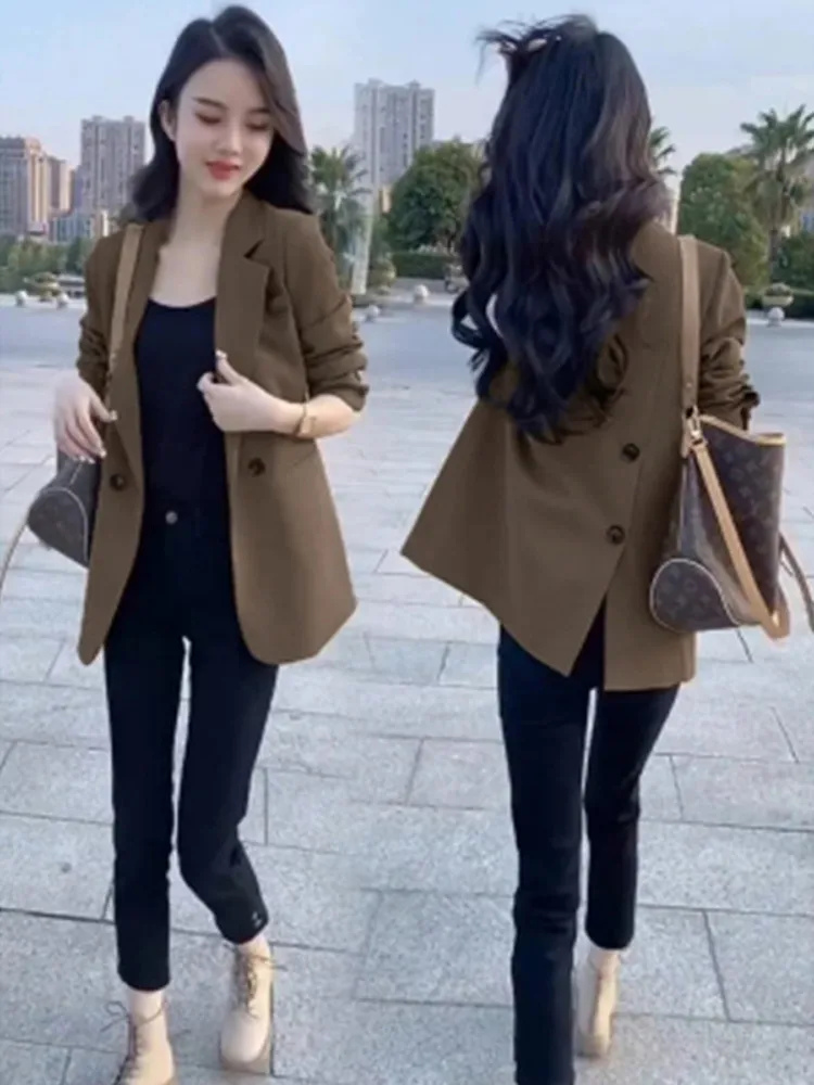 Casual Tailored Women's Jacket Outerwear Autumn Fashion 2026 Trendy High-End Style Streetwear Small Size Suit Top
Casual Tailored Women's Jacket Outerwear Autumn Fashion 2026 Trendy High-End Style Streetwear Small Size Suit Top