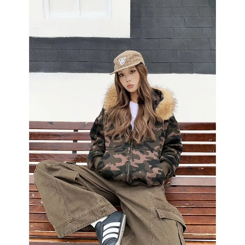 Men's Loose Fit Hoodie Jaet Heavyweight American Sle Camouflage Coat with Fur Collar Autumn Winter Large Size 250 Pou
Men's Loose Fit Hoodie Jaet Heavyweight American Sle Camouflage Coat with Fur Collar Autumn Winter Large Size 250 Pou