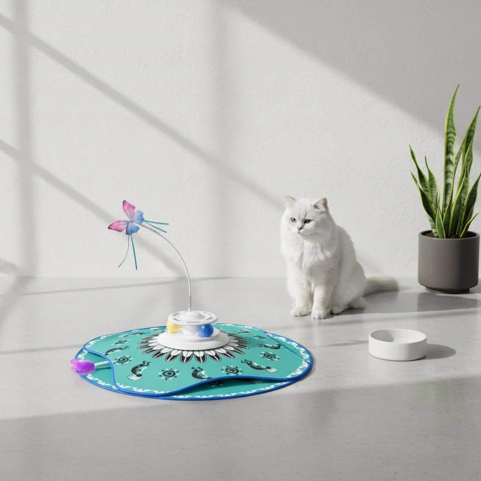 Electric Rotating Cat Toy Reduces Boredom Automatic Cat Teaser Pet Supplies Quiet Function Interchangeable Attachments
Electric Rotating Cat Toy Reduces Boredom Automatic Cat Teaser Pet Supplies Quiet Function Interchangeable Attachments