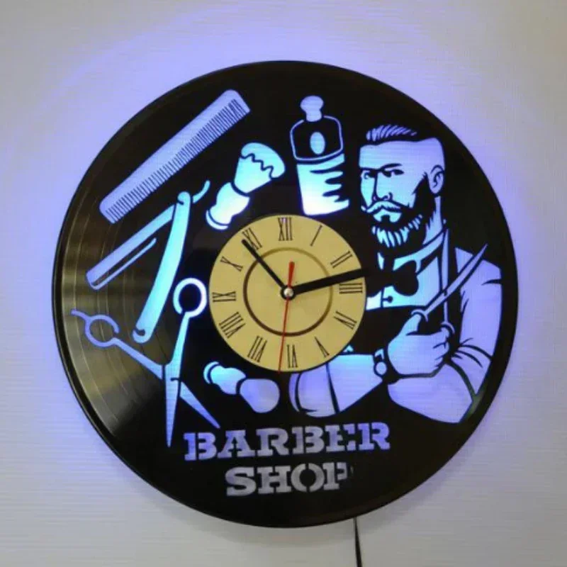 Modern Design Hair Salon Beauty Salon ArtClock Barber Vinyl Record Wall Clock Hair Salon LED Wall Watch Home Decoration
Modern Design Hair Salon Beauty Salon ArtClock Barber Vinyl Record Wall Clock Hair Salon LED Wall Watch Home Decoration