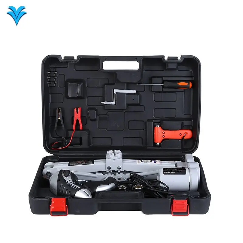Auto Emergency Repair Tools Kit 12V 5T Portable Electric Scissor Car Lifting Jack and Electric Impact Wrench
Auto Emergency Repair Tools Kit 12V 5T Portable Electric Scissor Car Lifting Jack and Electric Impact Wrench