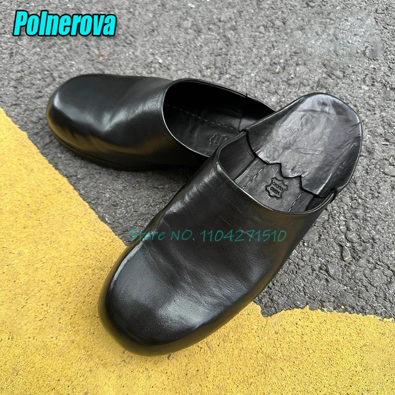 Vintage Leather Round Toe Half Slippers for Men Women Summer Fashion Versatile Flat Casual Shoes Trend Comfortable Couple Shoes
Vintage Leather Round Toe Half Slippers for Men Women Summer Fashion Versatile Flat Casual Shoes Trend Comfortable Couple Shoes