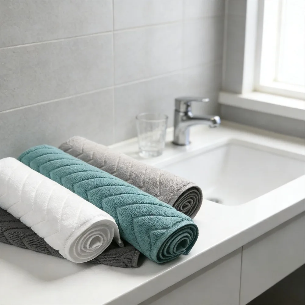 Hotel Style Jacquard Floor Towel Absorbent Soft Step-On Mat for Bathroom Spa
Hotel Style Jacquard Floor Towel Absorbent Soft Step-On Mat for Bathroom Spa