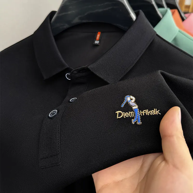 High Quality Polo Shirt, Short Sleeved T-shirt, Men's Summer Outfit, High-end Solid Color, Half Sleeved, Lapel T-shirt
High Quality Polo Shirt, Short Sleeved T-shirt, Men's Summer Outfit, High-end Solid Color, Half Sleeved, Lapel T-shirt