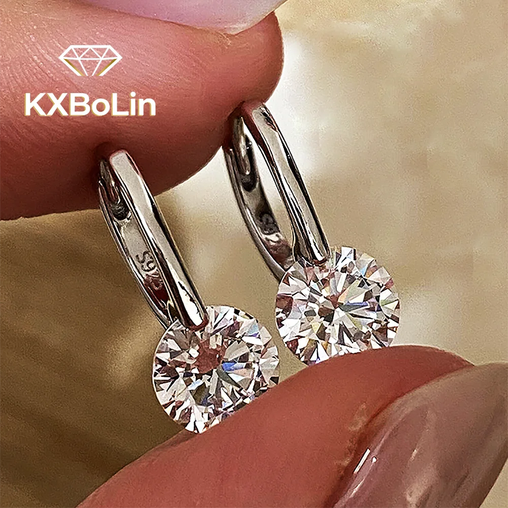 4cttw Moissanite Hoop Earrings for Women S925 Silver Sparkling Brilliant Cut Lab Diamond Ear Buckles Huggie with Certificates
4cttw Moissanite Hoop Earrings for Women S925 Silver Sparkling Brilliant Cut Lab Diamond Ear Buckles Huggie with Certificates