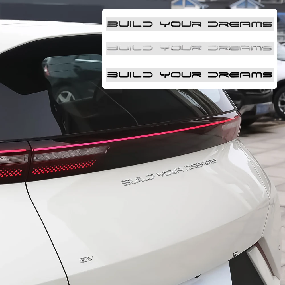 3D ABS Build Your Dreams Emblem Letters Car Trunk Badge Sticker For BYD Sealion Atto Seal U Dolphin Surf Dmi Han EV Tang Song EV
3D ABS Build Your Dreams Emblem Letters Car Trunk Badge Sticker For BYD Sealion Atto Seal U Dolphin Surf Dmi Han EV Tang Song EV