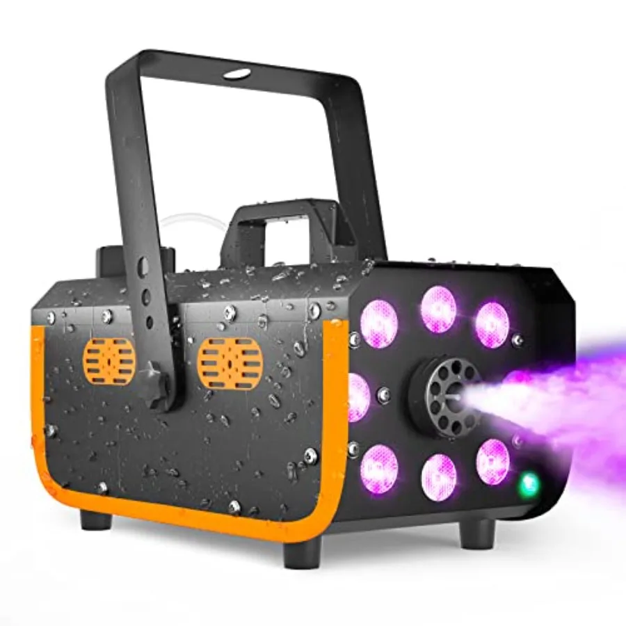 Light Rain and Splash Proof Fog Machine, 500W Smoke Machine with 2300 CFM Output of Fog and 2 Remotes, 8 LED Lights with 4 Ligh
Light Rain and Splash Proof Fog Machine, 500W Smoke Machine with 2300 CFM Output of Fog and 2 Remotes, 8 LED Lights with 4 Ligh