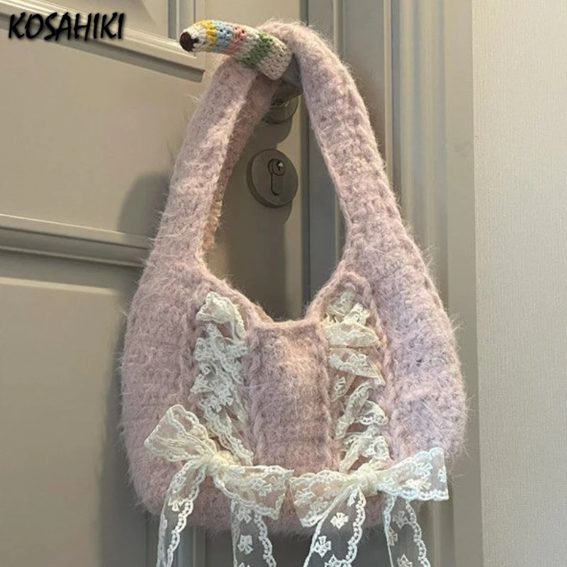 Kawaii Girls Fluffy Women's Handbags Sweet Y2k Aesthetic Bandage Bow Shoulder Bags Japanese All Match Casual Trendy Underarm Bag
Kawaii Girls Fluffy Women's Handbags Sweet Y2k Aesthetic Bandage Bow Shoulder Bags Japanese All Match Casual Trendy Underarm Bag