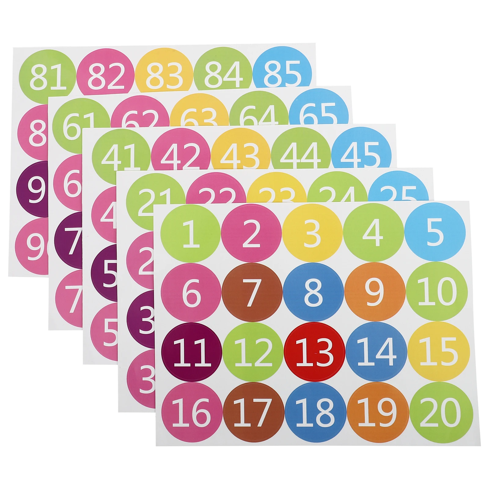 5 Sheets Colorful Number Labels Adhesive Stickers PVC Material Self adhesive Removable Design Perfect Sealing Envelope Gift
5 Sheets Colorful Number Labels Adhesive Stickers PVC Material Self adhesive Removable Design Perfect Sealing Envelope Gift