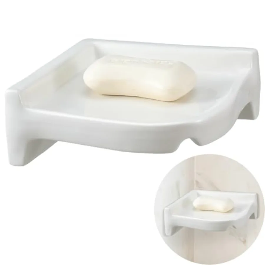 2 Pcs Ceramic Corner Soap Dish for Shower Wall Tile White Ceramic Soap Holder 6.5 x 6.5 x 2.5 Inches Wall Holder for Home Batht
2 Pcs Ceramic Corner Soap Dish for Shower Wall Tile White Ceramic Soap Holder 6.5 x 6.5 x 2.5 Inches Wall Holder for Home Batht