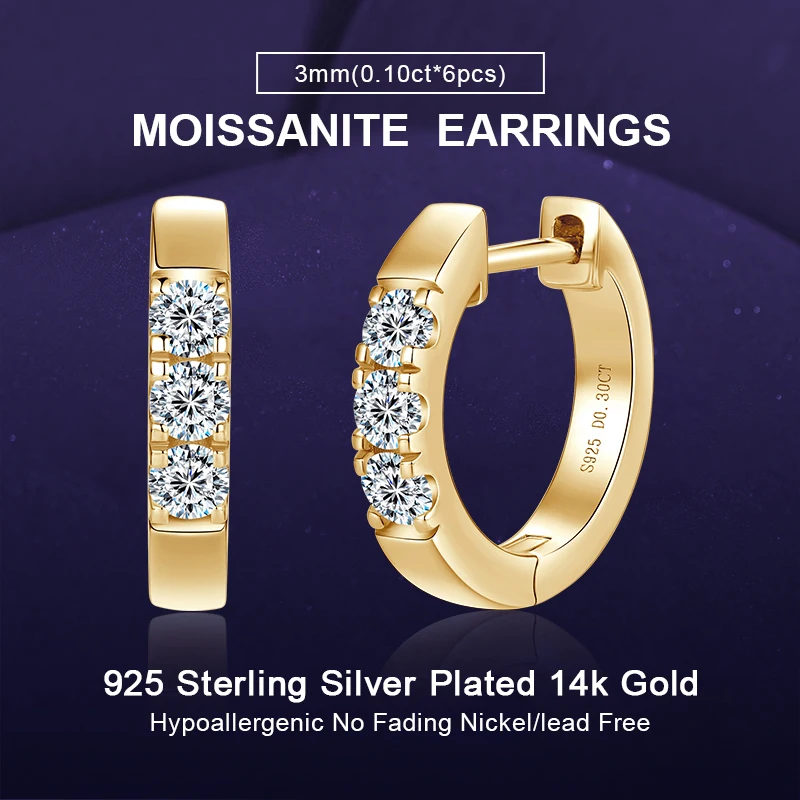 IOGOU 2025 новые серьги-кольца с муассанитом для женщин, стерлинговое серебро 925 пробы, сверкающие 3 мм, 0,3 карата, стильные обручи с тремя камнями, ювелирные изделия, подарки
IOGOU 2025 новые серьги-кольца с муассанитом для женщин, стерлинговое серебро 925 пробы, сверкающие 3 мм, 0,3 карата, стильные обручи с тремя камнями, ювелирные изделия, подарки