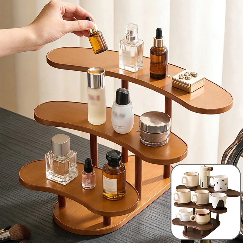 Wooden Multifunctional Storage Rack 3 Tier Countertop Organizer for Coffee Mugs Tea Cups Cosmetics Perfume Space Saving Design
Wooden Multifunctional Storage Rack 3 Tier Countertop Organizer for Coffee Mugs Tea Cups Cosmetics Perfume Space Saving Design