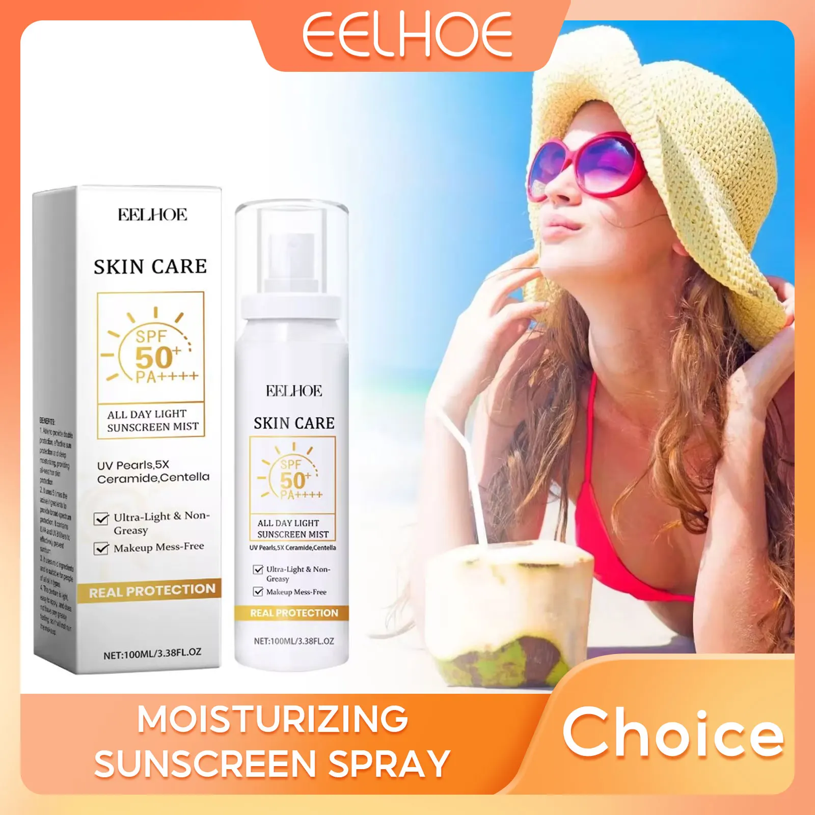 Sunscreen Spray Spf 50 Original Facial Sunblock Waterproof Moisturizing Hydrating UV Protection Spray Sunburn Skin Care Products
Sunscreen Spray Spf 50 Original Facial Sunblock Waterproof Moisturizing Hydrating UV Protection Spray Sunburn Skin Care Products
