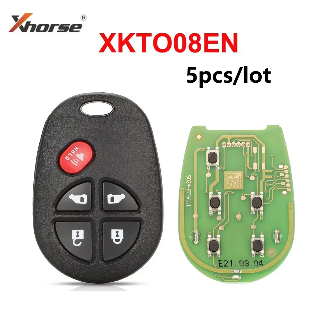 5pcs Xhorse XKTO08EN XK Series 5 Buttons VVDI Wire Remote Car Key Fob for VVDI2 / VVDI Mini / Key Tool Max
5pcs Xhorse XKTO08EN XK Series 5 Buttons VVDI Wire Remote Car Key Fob for VVDI2 / VVDI Mini / Key Tool Max