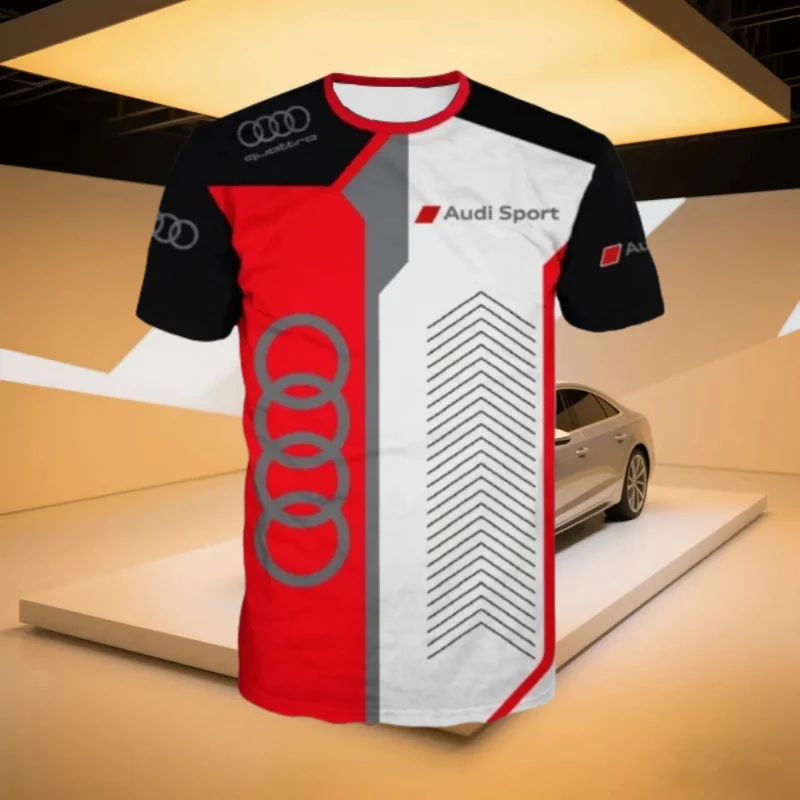 Audi's New Summer 3D Printed Short Sleeved T-shirt for Outdoor Sports, Quick Drying, Breathable, Cool Polyester Thin T-shirt
Audi's New Summer 3D Printed Short Sleeved T-shirt for Outdoor Sports, Quick Drying, Breathable, Cool Polyester Thin T-shirt
