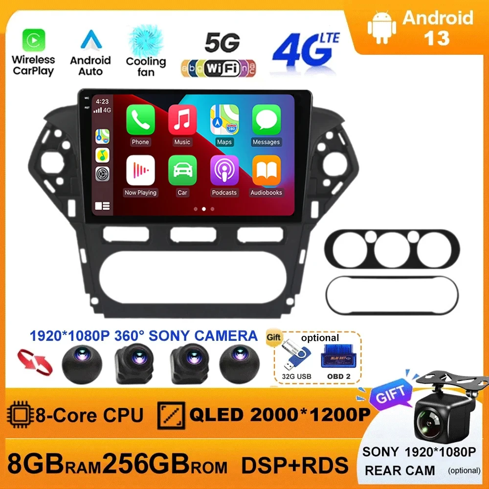 Android 13 Car Radio For Ford Mondeo 4 2010 - 2014 Multimedia Video Player Stereo GPS Navigation 5G WIFI Wireless Carplay Auto
Android 13 Car Radio For Ford Mondeo 4 2010 - 2014 Multimedia Video Player Stereo GPS Navigation 5G WIFI Wireless Carplay Auto
