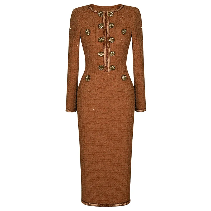2026 New Women Knitted Cotton Dress O-Neck Long Sleeve Sheath Dress
2026 New Women Knitted Cotton Dress O-Neck Long Sleeve Sheath Dress