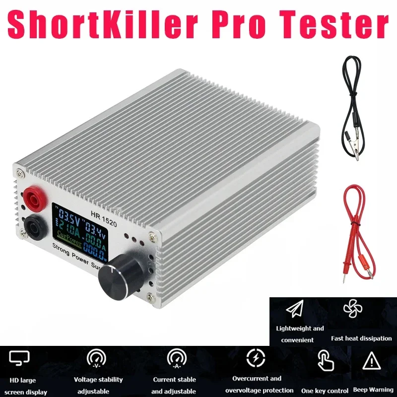 ShortKiller Pro с ЖК-дисплеем Профессиональный тестер короткого замыкания материнской платы 15 В 20 А для тестирования мобильных телефонов
ShortKiller Pro с ЖК-дисплеем Профессиональный тестер короткого замыкания материнской платы 15 В 20 А для тестирования мобильных телефонов