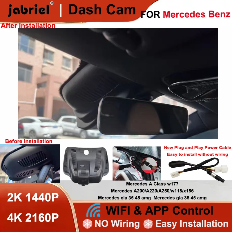 Jabriel Dash Cam for Mercedes Benz A Class A200 A220 A250 w177 for Mercedes cla 35 45 gla 45 35 amg 2019 2020 2021 w118 x156
Jabriel Dash Cam for Mercedes Benz A Class A200 A220 A250 w177 for Mercedes cla 35 45 gla 45 35 amg 2019 2020 2021 w118 x156