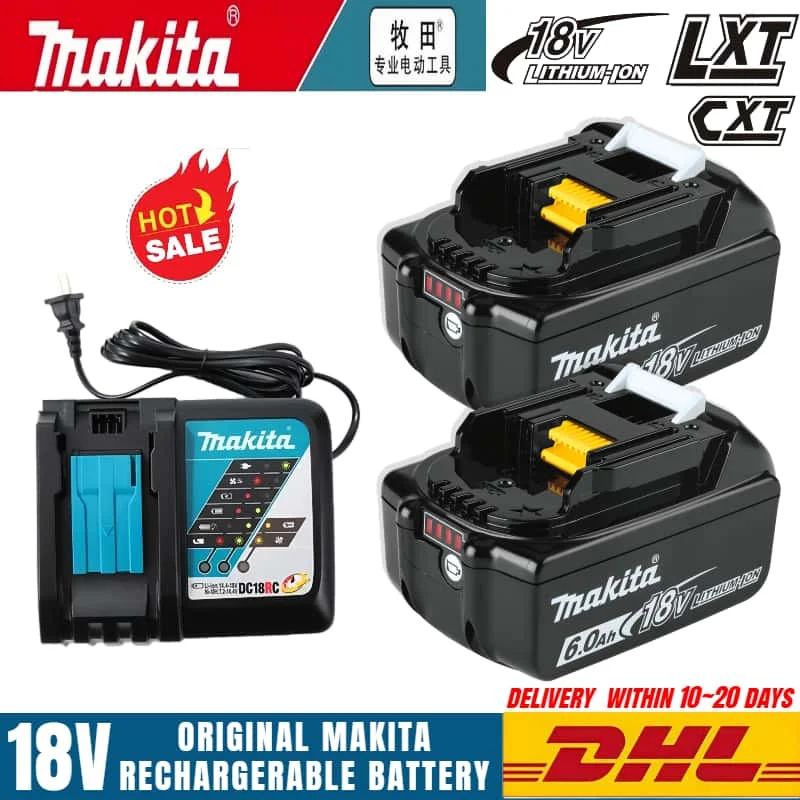 Original Makita 6Ah/5Ah/3Ah for Makita 18V BatteryBL1830B BL1850B BL1850 BL1840 BL1860 BL1815 Replacement ✅Lithium Battery
Original Makita 6Ah/5Ah/3Ah for Makita 18V BatteryBL1830B BL1850B BL1850 BL1840 BL1860 BL1815 Replacement ✅Lithium Battery