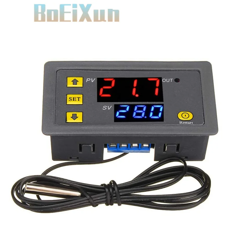 W3230 Mini Digital Temperature Controller 12V 24V 220V Thermostat Regulator Heating Cooling Control Thermoregulator With Sensor
W3230 Mini Digital Temperature Controller 12V 24V 220V Thermostat Regulator Heating Cooling Control Thermoregulator With Sensor