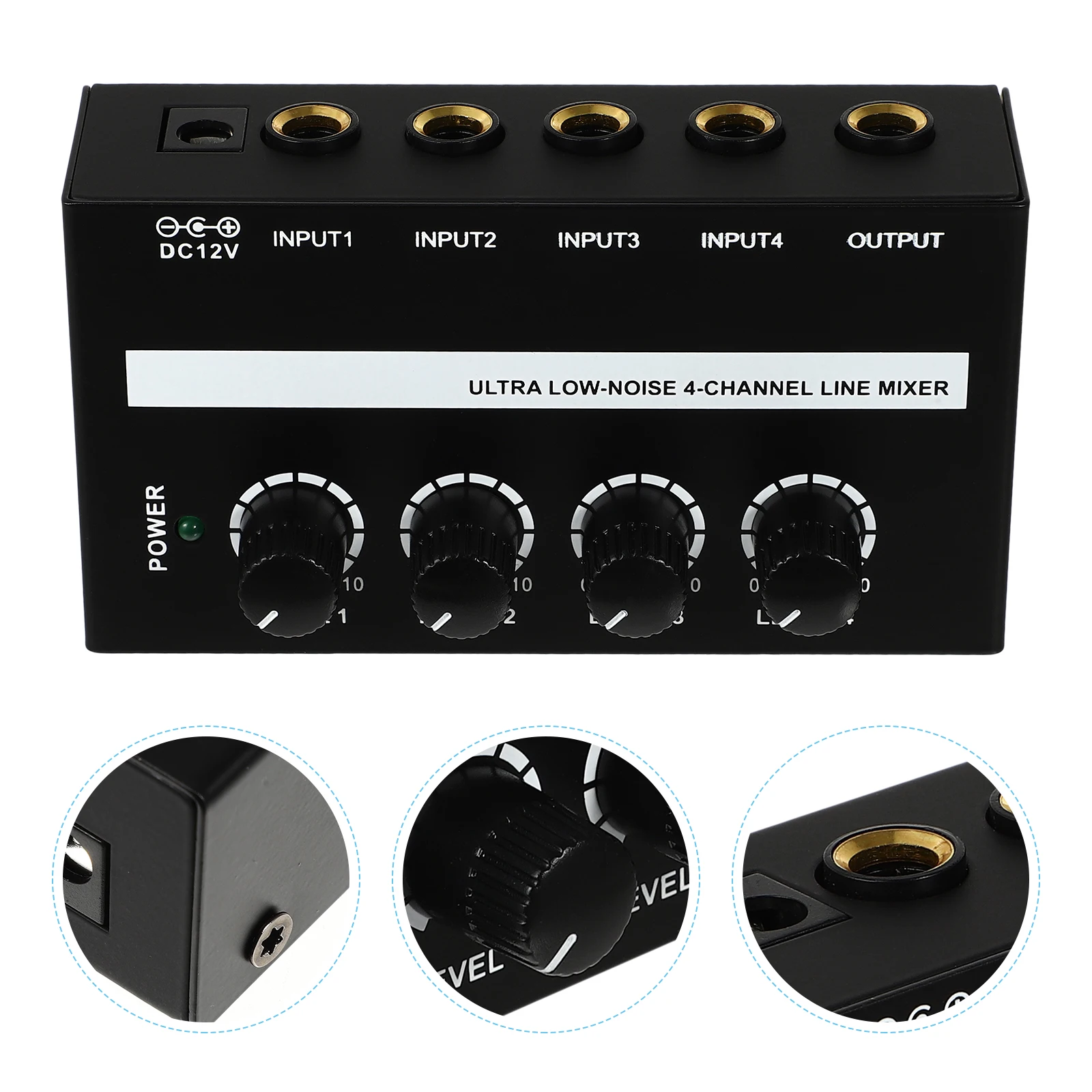 4 Channels Audio Mixer Mini Professional Sound Amplifier Ultra Low Noise Table for Guitar DJs Studio Stage Club Bar
4 Channels Audio Mixer Mini Professional Sound Amplifier Ultra Low Noise Table for Guitar DJs Studio Stage Club Bar