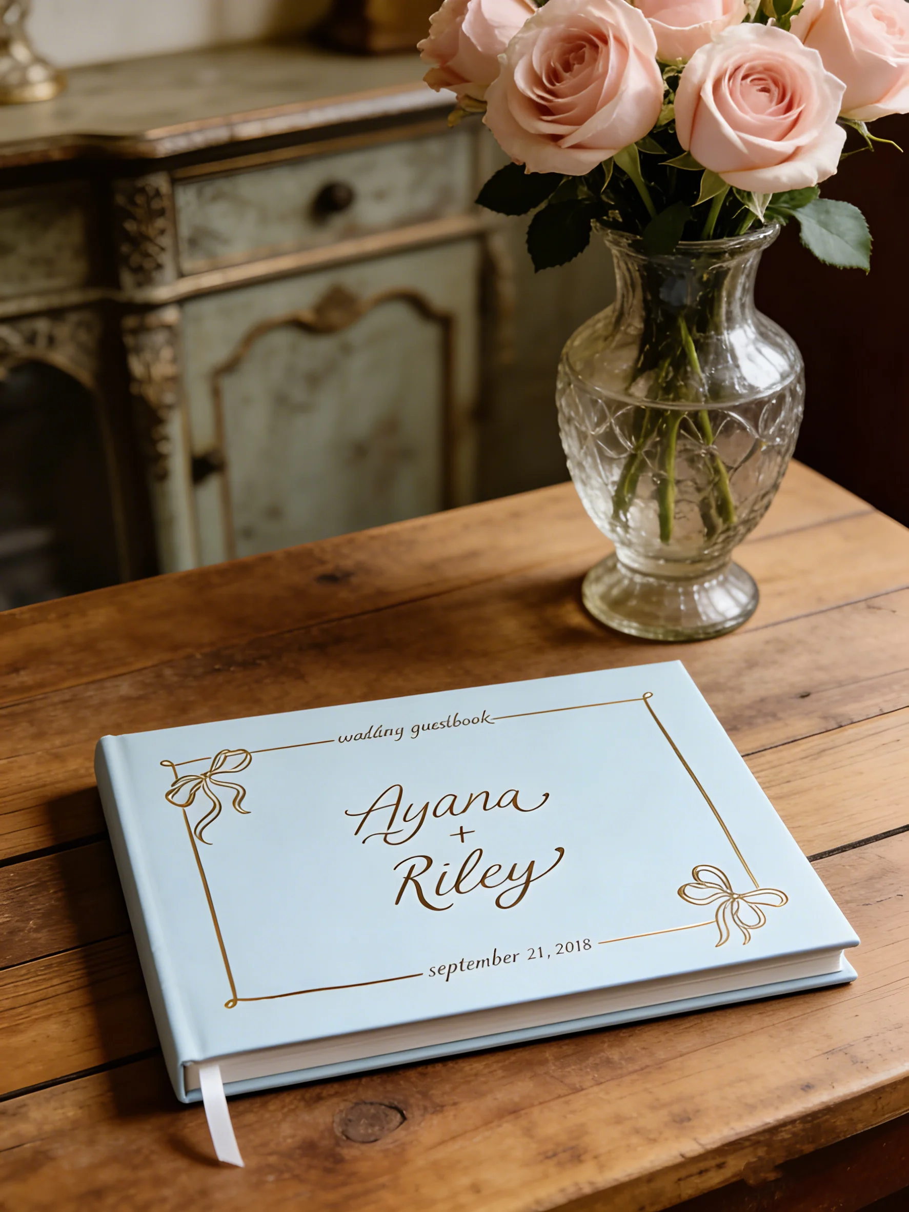 Coquette Wedding Guest Book with Cute Bows, Silver Foil Hardcover Photo Album, Modern Wedding & Anniversary Memory Book
Coquette Wedding Guest Book with Cute Bows, Silver Foil Hardcover Photo Album, Modern Wedding & Anniversary Memory Book