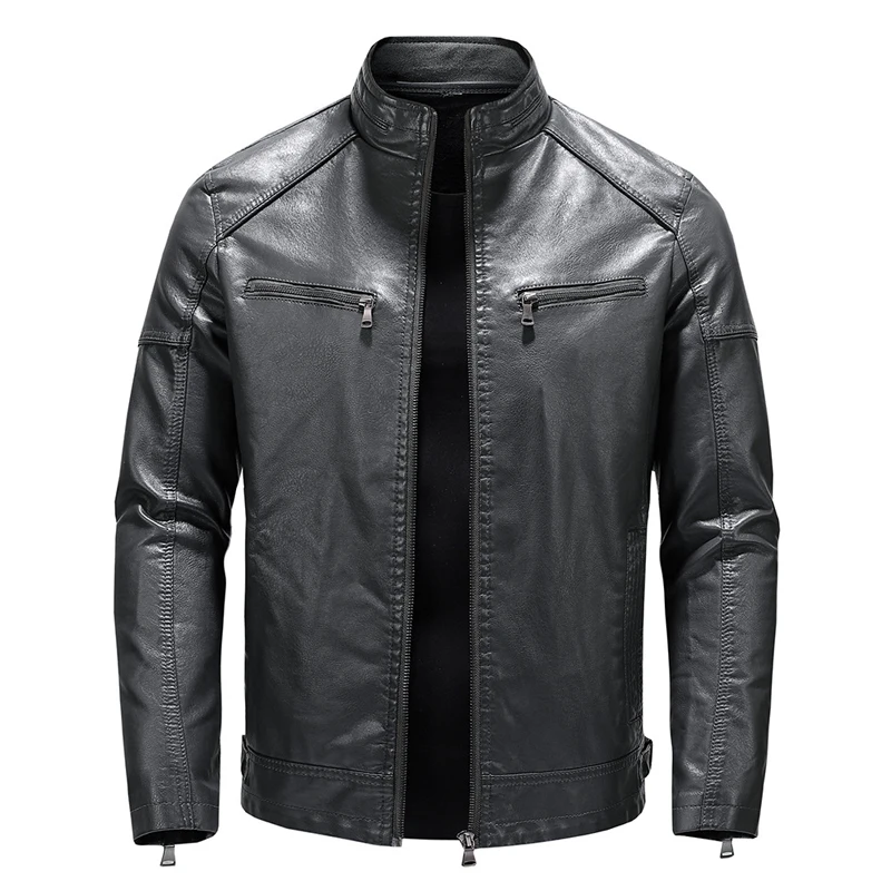 Autumn Winter Men's PU Leather Jacket Stylish Men Stand Collar Windbreaker Coats Men Warm Business Leather Jackets Clothing
Autumn Winter Men's PU Leather Jacket Stylish Men Stand Collar Windbreaker Coats Men Warm Business Leather Jackets Clothing