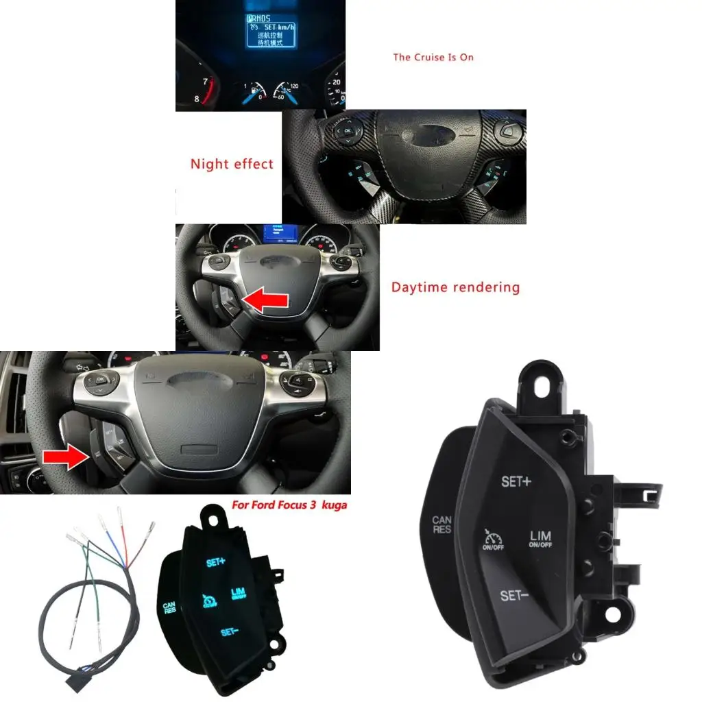 Car Cruise Control Switches Multifunction Steering Wheel Button DT1T9E740AA for Kuga Car Accessories
Car Cruise Control Switches Multifunction Steering Wheel Button DT1T9E740AA for Kuga Car Accessories
