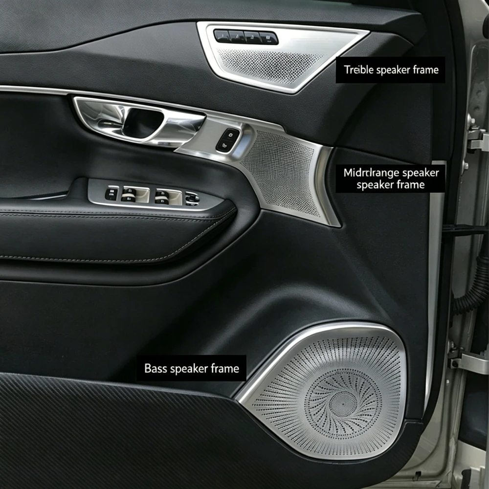 1 Set Stainless Steel Car Stickers For Volvo XC90 2015-2024 Four-door Audio Speaker Cover Decoration Interior Supplies
1 Set Stainless Steel Car Stickers For Volvo XC90 2015-2024 Four-door Audio Speaker Cover Decoration Interior Supplies