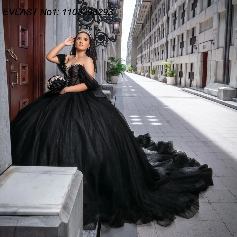 EVLAST Индивидуальное блестящее черное бальное платье 2026 Платье Quinceanera с блестящей аппликацией и бантом из бисера Sweet 16 Vestidos De 15 Anos E1QN297
EVLAST Индивидуальное блестящее черное бальное платье 2026 Платье Quinceanera с блестящей аппликацией и бантом из бисера Sweet 16 Vestidos De 15 Anos E1QN297
