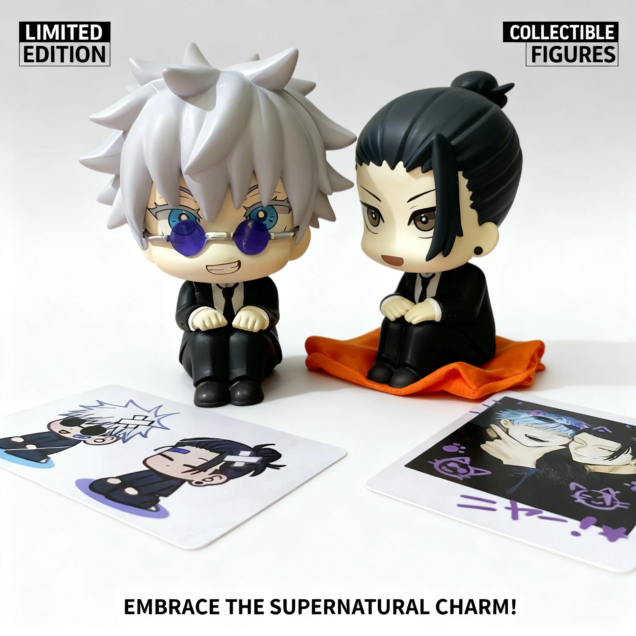 Jujutsu Kaisen Look Up Mini Figure Set Gojo Geto High School Black Suit Formal Wear Model Collectible
Jujutsu Kaisen Look Up Mini Figure Set Gojo Geto High School Black Suit Formal Wear Model Collectible