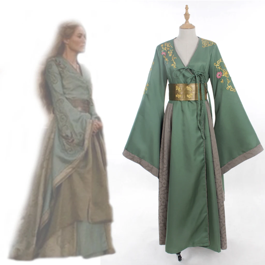 Cersei Cosplay Lannister Costume Women's Green Dress Halloween Carnival Outfit Belle Gown Stage Performance Outfit
Cersei Cosplay Lannister Costume Women's Green Dress Halloween Carnival Outfit Belle Gown Stage Performance Outfit