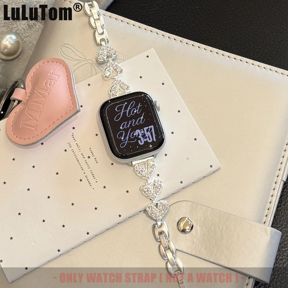 Women Heart-Shaped Watch Strap for Apple Watch 11 10 9 8 7 6 5 SE 4 Ultra Sparkling Zircon Band Iwatch 38 40 41 42 44 45 46 49mm
Women Heart-Shaped Watch Strap for Apple Watch 11 10 9 8 7 6 5 SE 4 Ultra Sparkling Zircon Band Iwatch 38 40 41 42 44 45 46 49mm