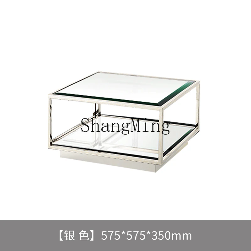 CL tempered glass coffee table light luxury simple home living room modern square combination high-end stainless steel
CL tempered glass coffee table light luxury simple home living room modern square combination high-end stainless steel