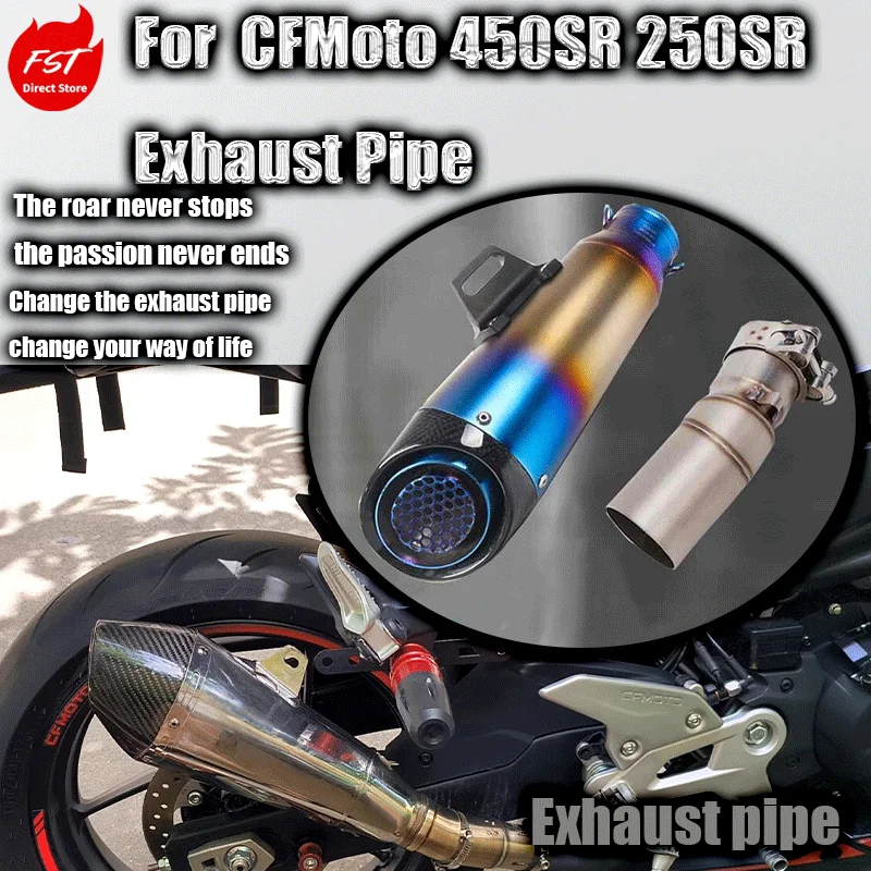 For Motorcycle cFMoto 450SR/250SR modified exhaust pipe carbon fiber Yoshimura Scorpion SC tail section mid-section parts
For Motorcycle cFMoto 450SR/250SR modified exhaust pipe carbon fiber Yoshimura Scorpion SC tail section mid-section parts