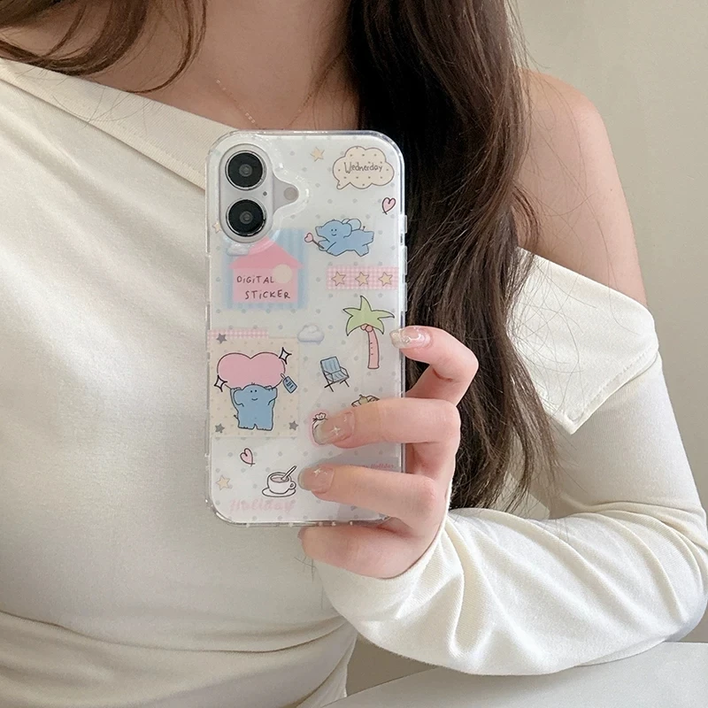 Cute Cartoon Elephant Grabbing Love Kawaii Phone Case For iPhone 17 16 15 14 13 12 11 Pro Max 17air PLUS 16e XR Silicone Cover
Cute Cartoon Elephant Grabbing Love Kawaii Phone Case For iPhone 17 16 15 14 13 12 11 Pro Max 17air PLUS 16e XR Silicone Cover