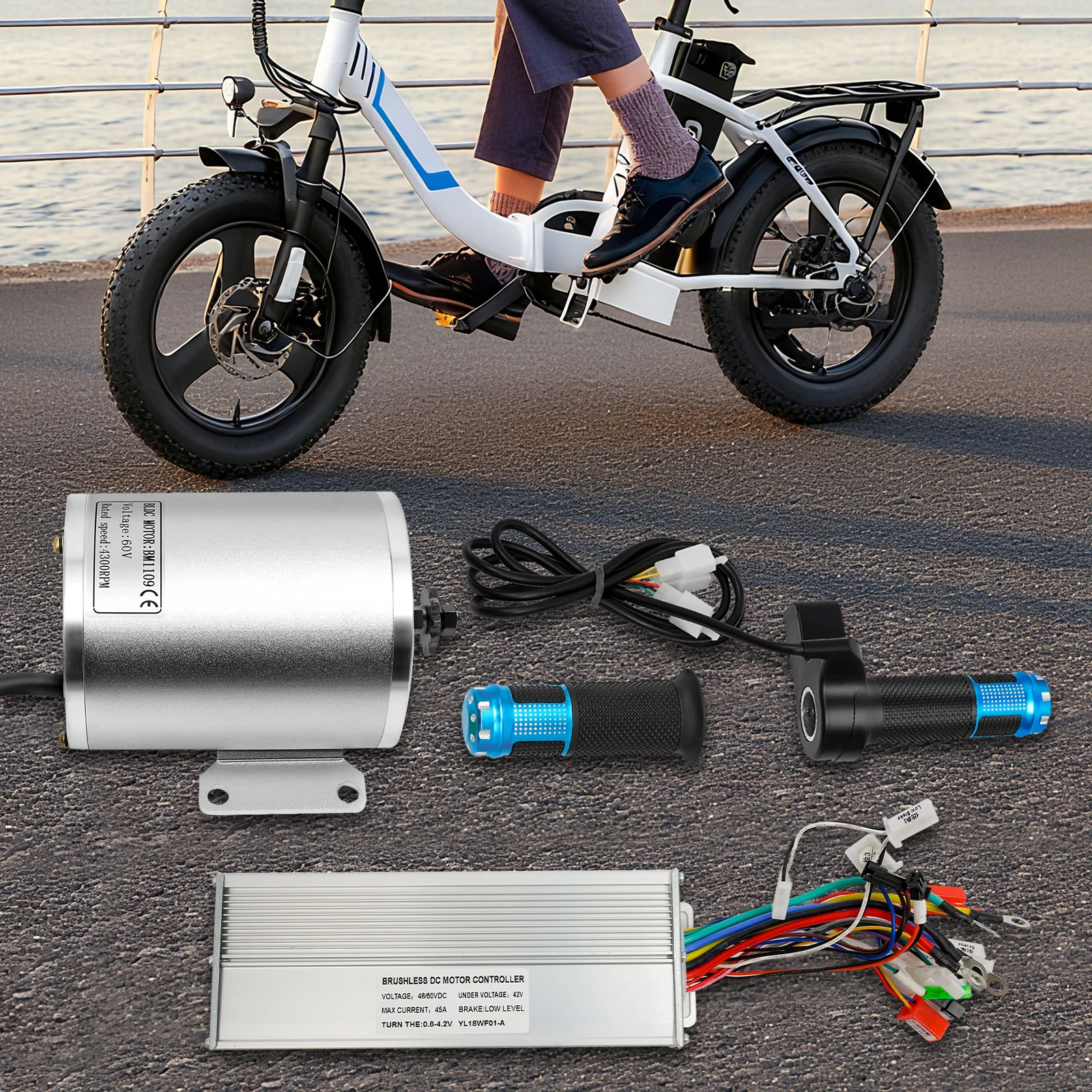 2000W Brushless Motor 60V, Aluminum BLDC Motor and Controller Kit, 4300r/min, Electric Motor for E-Bike Scooter Conversion
2000W Brushless Motor 60V, Aluminum BLDC Motor and Controller Kit, 4300r/min, Electric Motor for E-Bike Scooter Conversion