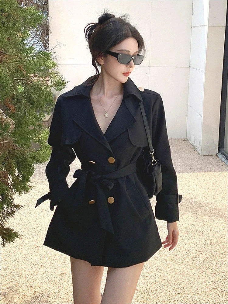 MiiiiX Versatile Elegant Double-breasted Trench Loose Lace-up Short Windbreaker Lapel Suit Jacket Outerwear Autumn Women Clothes
MiiiiX Versatile Elegant Double-breasted Trench Loose Lace-up Short Windbreaker Lapel Suit Jacket Outerwear Autumn Women Clothes
