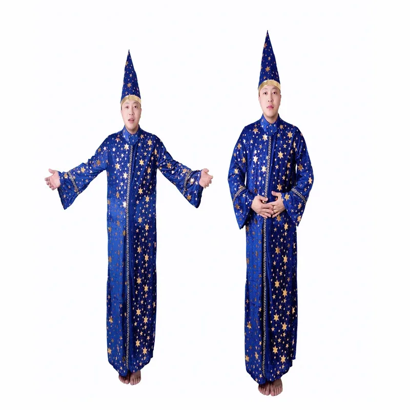Adults Wizard Costume Cosplay For Men Halloween Costumes Blue Stars Moon Wizard Magician With Robe Hat Role Playing Dress Up
Adults Wizard Costume Cosplay For Men Halloween Costumes Blue Stars Moon Wizard Magician With Robe Hat Role Playing Dress Up