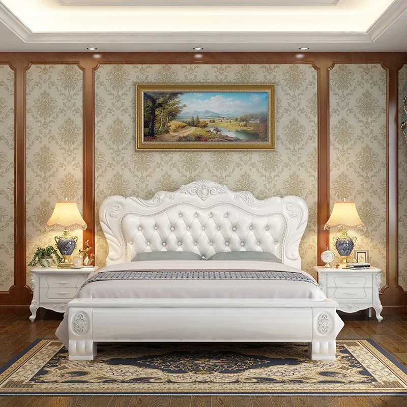 American Style Confortable Bed Apartment Design Aesthetics Frame Organizer Bed Nordic High End Quality Cama De Casal Furniture
American Style Confortable Bed Apartment Design Aesthetics Frame Organizer Bed Nordic High End Quality Cama De Casal Furniture