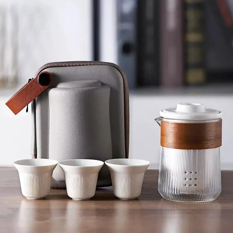 Travel Tea Set Ceramic Portable Teaware Sets With Carring Cases Teapot with Small Glass Filter Flower Teawares
Travel Tea Set Ceramic Portable Teaware Sets With Carring Cases Teapot with Small Glass Filter Flower Teawares