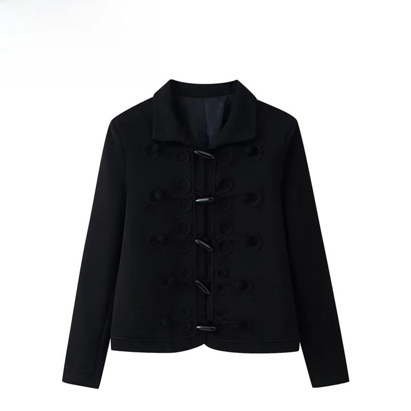 Fashionable Decorative Button up Stand Collar Jacket Women's Short Outerwear Polyester Fabric Standard Fit European Style
Fashionable Decorative Button up Stand Collar Jacket Women's Short Outerwear Polyester Fabric Standard Fit European Style
