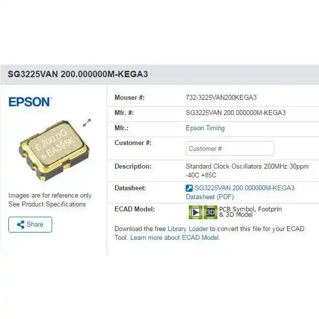 5pcs/lot SG3225VAN 200.00000M KEGA3 X1G0042410024 3225 LVDS chips Electronic new
5pcs/lot SG3225VAN 200.00000M KEGA3 X1G0042410024 3225 LVDS chips Electronic new