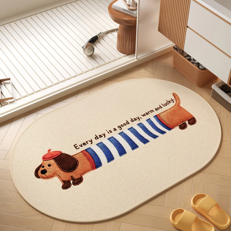VIKAMA Cute Dachshund Dog Bathroom Mat, Super Absorbent Non Slip Quick Dry Bath Rug, Soft Washable Floor Mat For Home Decor
VIKAMA Cute Dachshund Dog Bathroom Mat, Super Absorbent Non Slip Quick Dry Bath Rug, Soft Washable Floor Mat For Home Decor